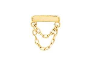Daria Solid 14Kt Gold Threadless End