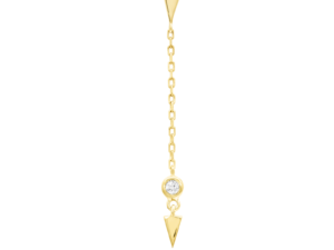 Jasmine - Solid 14Kt Gold - Chain + CZ Threadless End