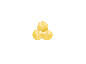 Solid 14Kt Gold Tri-bead Threadless End