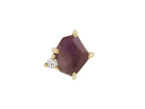 Elicit - Amethyst + CZ Threadless End