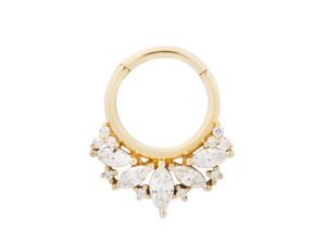 Elite - CZ 14Kt Solid Gold Clicker