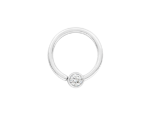 Solid 14Kt Gold - Seam Ring with Fixed CZ