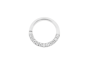 Solid 14Kt Gold Swarovski CZ Clicker