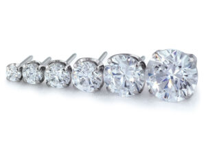 Titanium Prong Set Faceted CZ Gem Ends