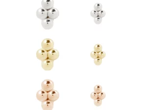 Mini 4 Bead Cluster Threadless End