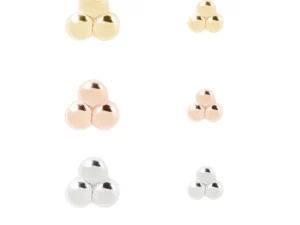 Mini 3 Bead Cluster Threadless End