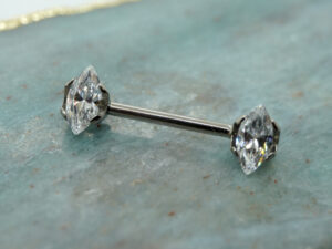 Vertical Marquise Nipple Barbell