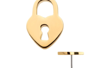Heart Shaped Lock Threadless End